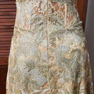 JOVANI Gold Ball Gown Size 6 Dress Embellish beaded Prom, Wedding